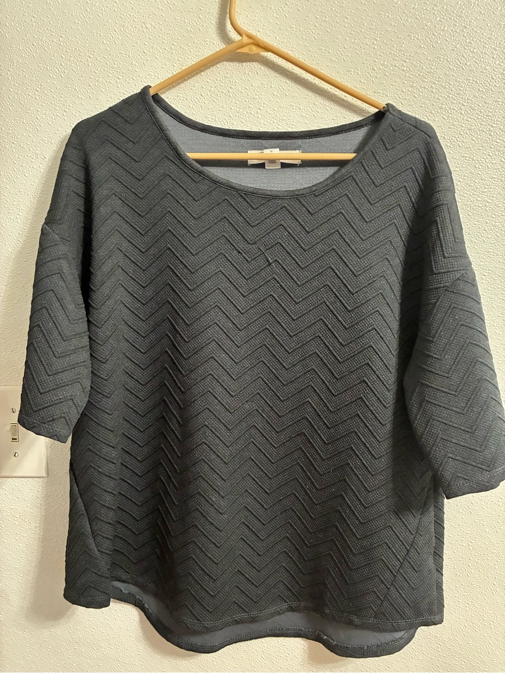 New York Laundry gray textured shirt L